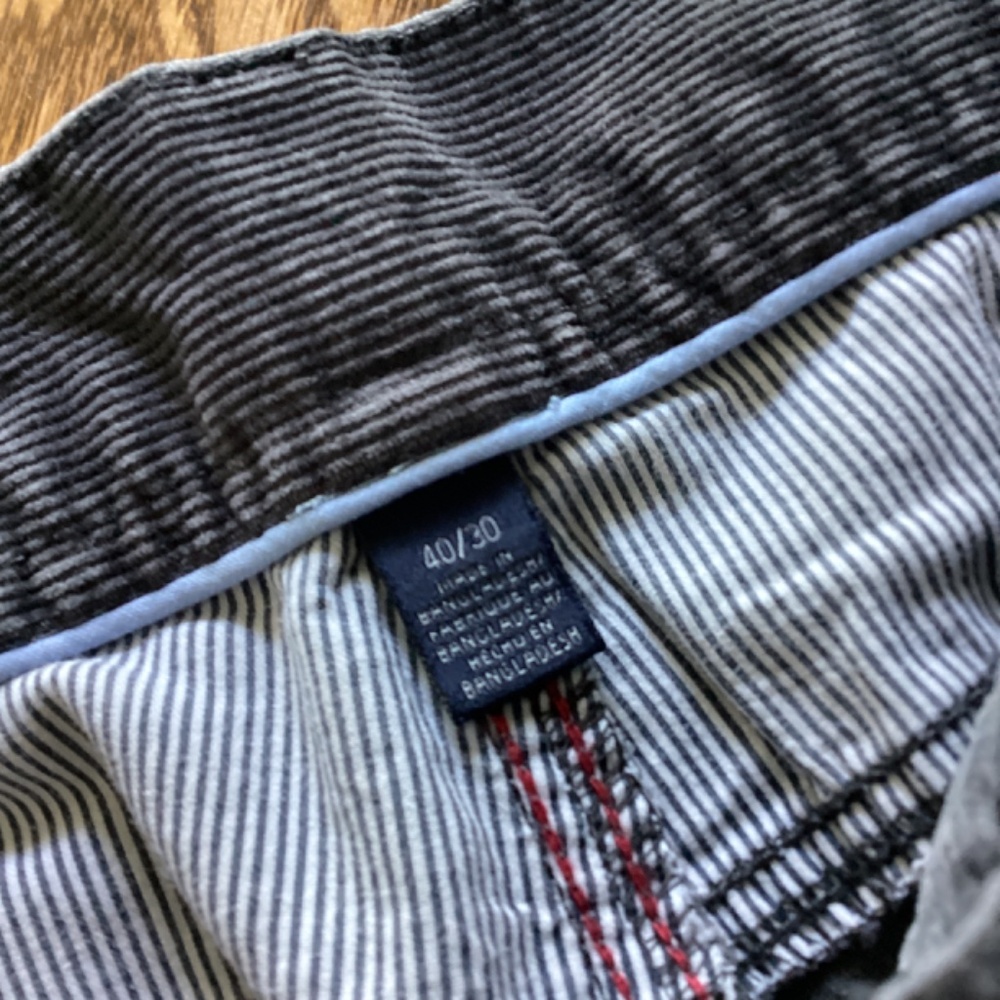 Vintage Tommy Hilfiger Corduroy Pants Gray Mens Size 40x32 Grey Gently used cond - Picture 11 of 12